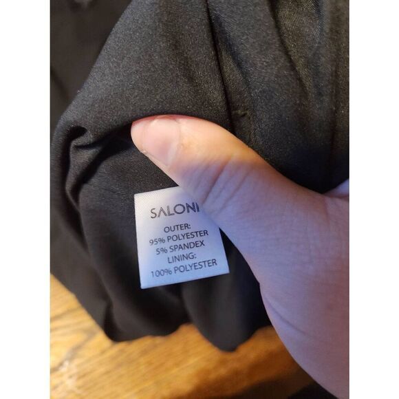 SALONI Valentine Puff Bell Sleeve black  Midi Dress sz US 2 - Picture 5 of 6